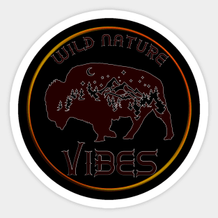 Wild Nature Vibes - Bison Sticker